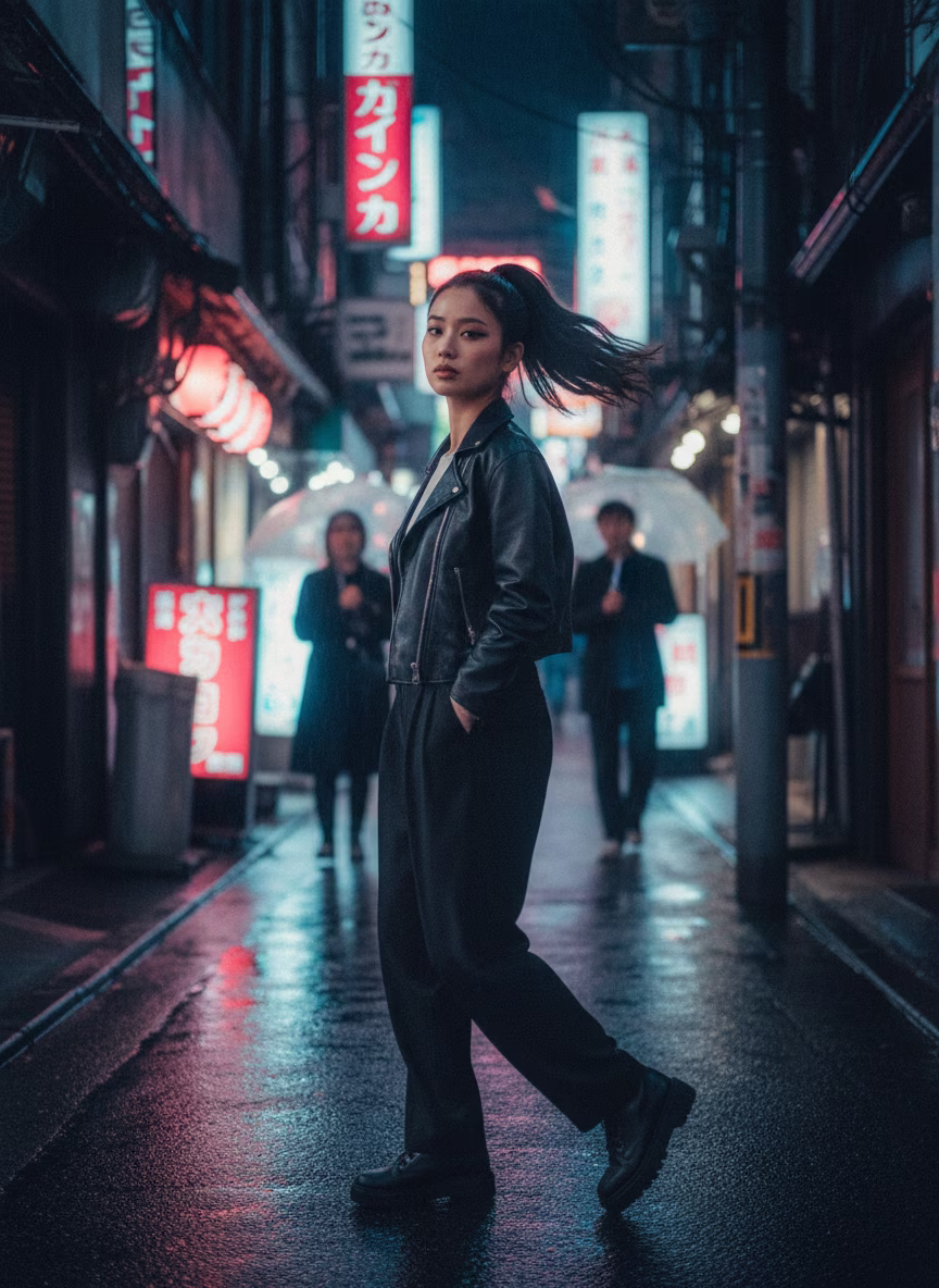 东京霓虹夜街抓拍